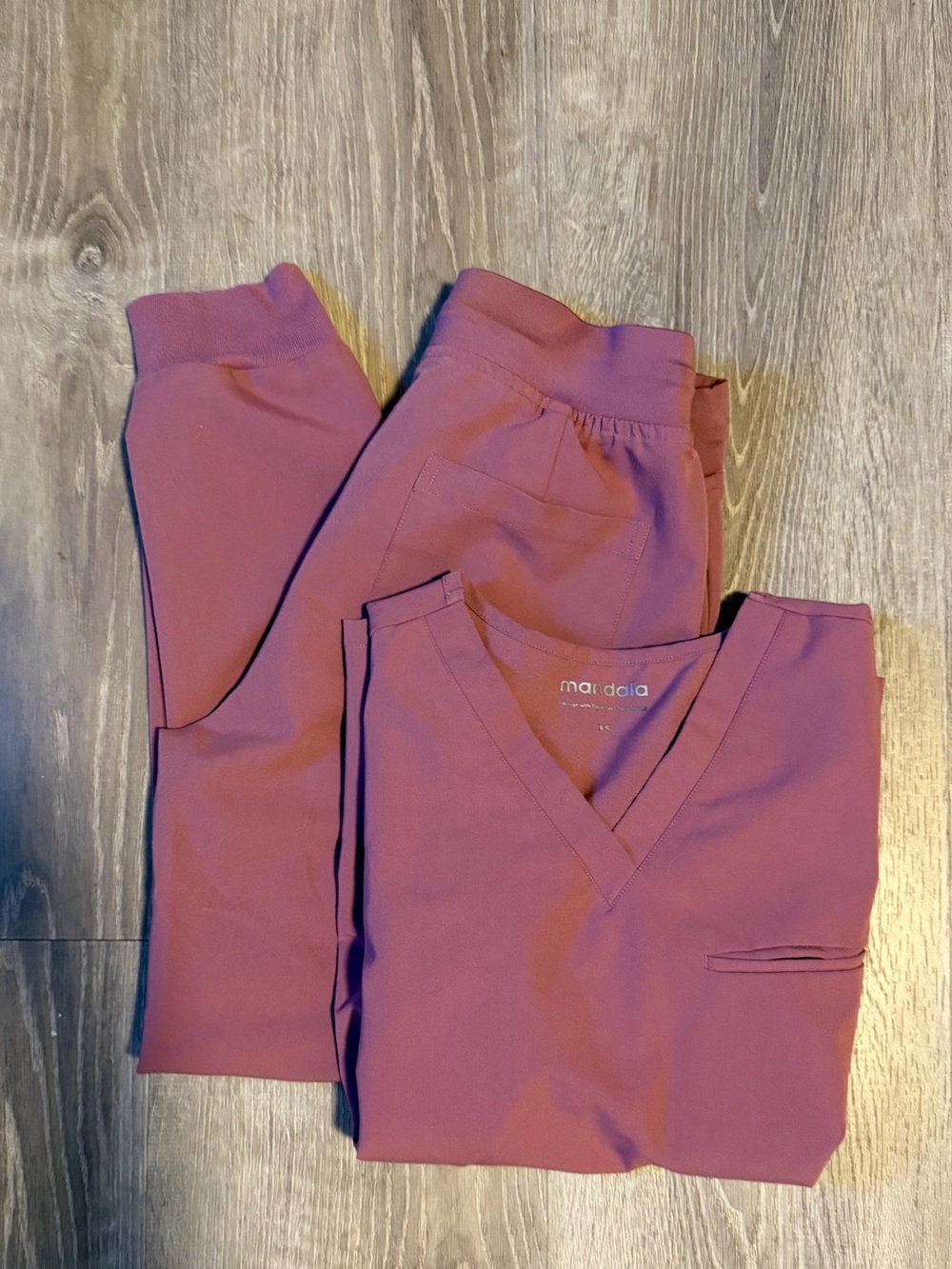 Mandala Women's Mauve Scrub Set